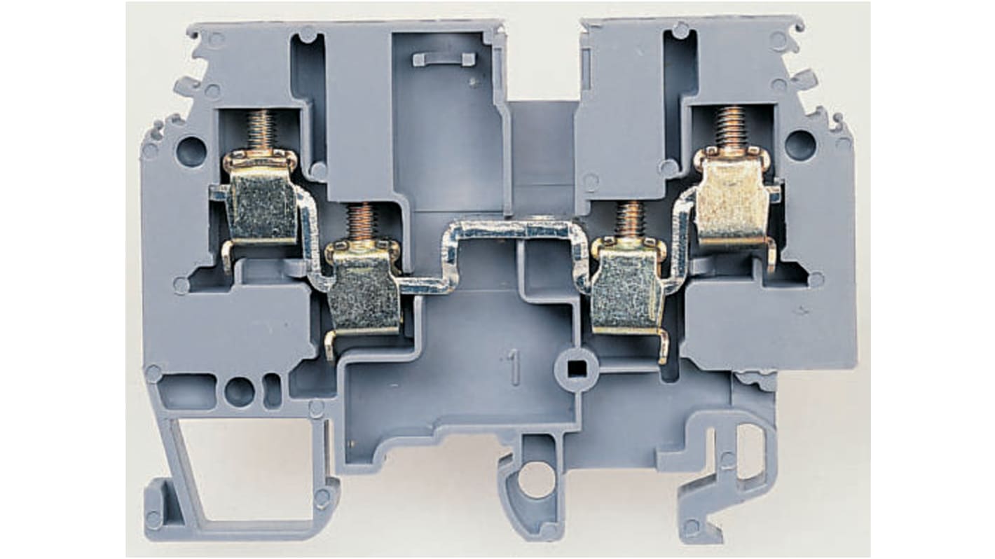 Kostka zaciskowa na szynie DIN Entrelec poziomy: PojedynczyŚruba SNA raster: 6mm 32A 800 V AC