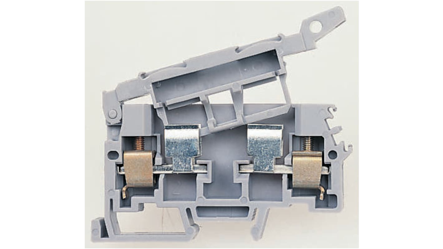 Entrelec DR Reihenklemme mit Sicherungshalter Grau, 4mm², 500 V ac, 600 V dc / 6.3A, Schraubanschluss