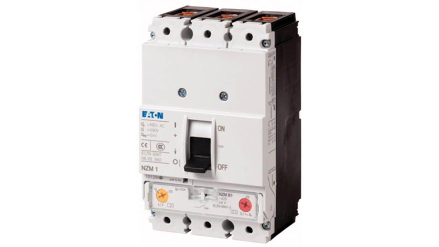 MCCB Eaton, 3 Polos, 40A, Capacidad de Ruptura 50 kA, xEnergy, Eaton Moeller