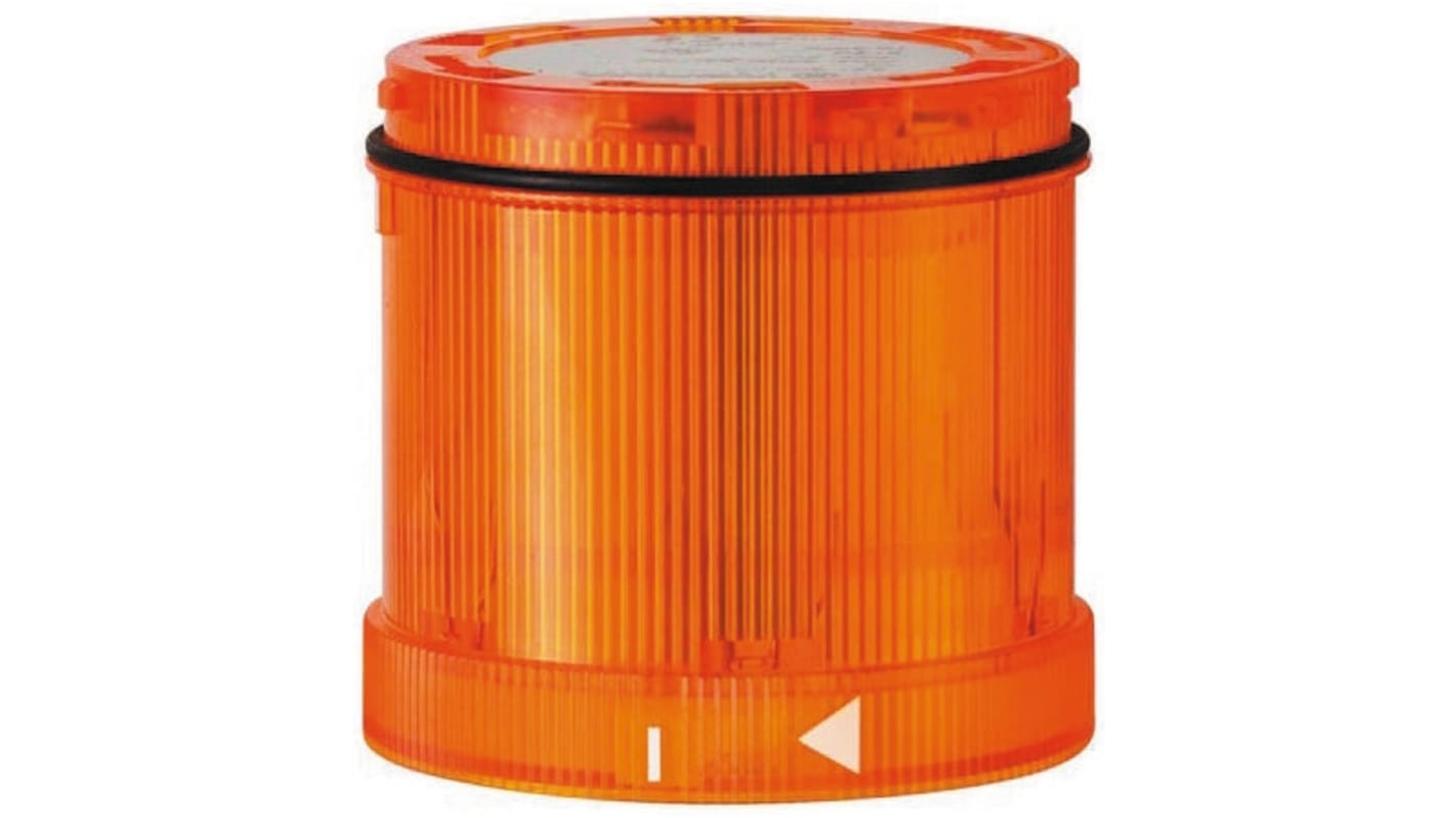 Werma 644 Series Yellow Rotating Effect Beacon Unit, 24 V dc, LED Bulb, AC, DC, IP65