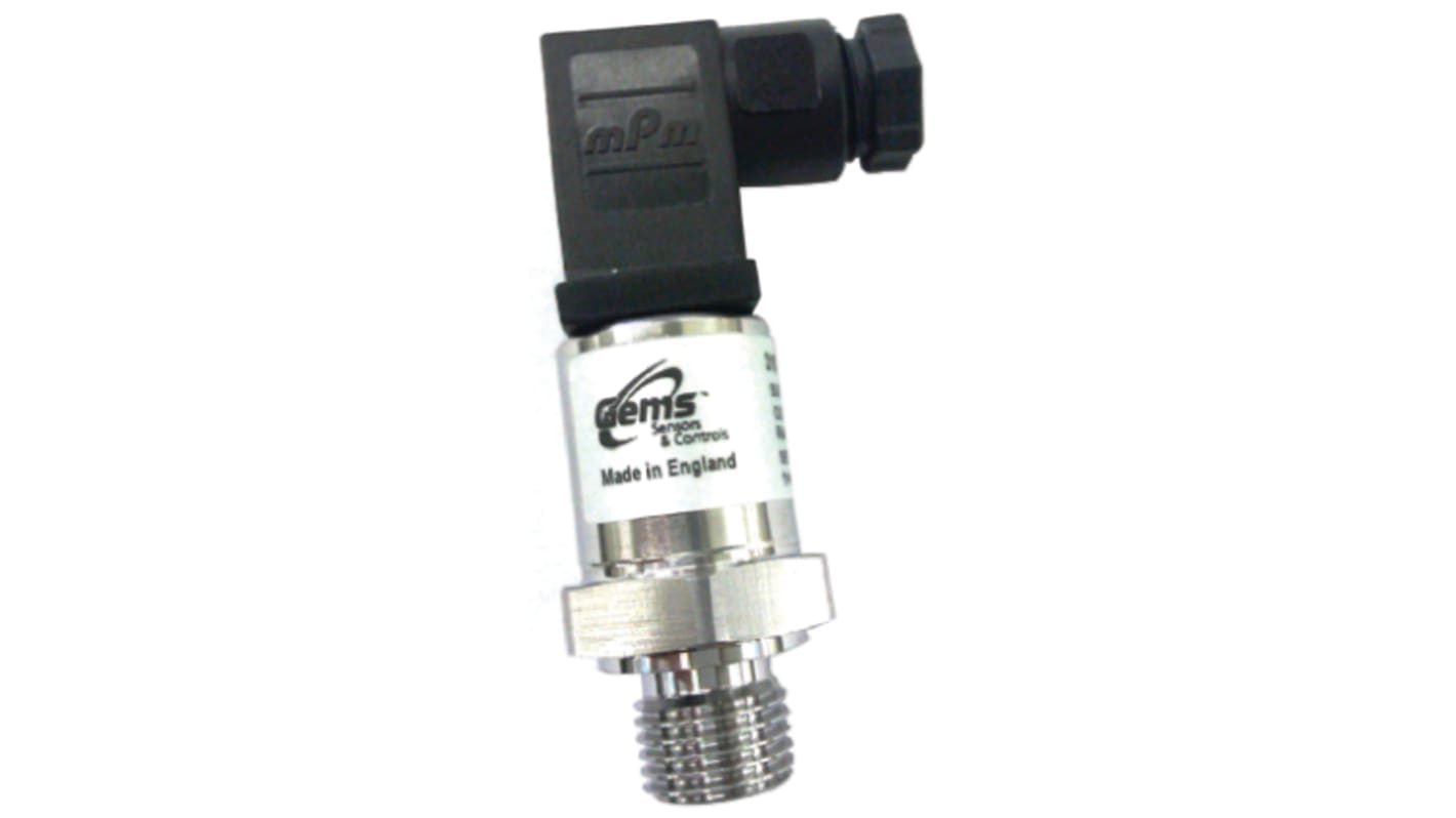 Gems Sensors Gauge for Various Media Pressure Sensor, 2200bar Max Pressure Reading , 8 → 30 V dc, M12, IP65