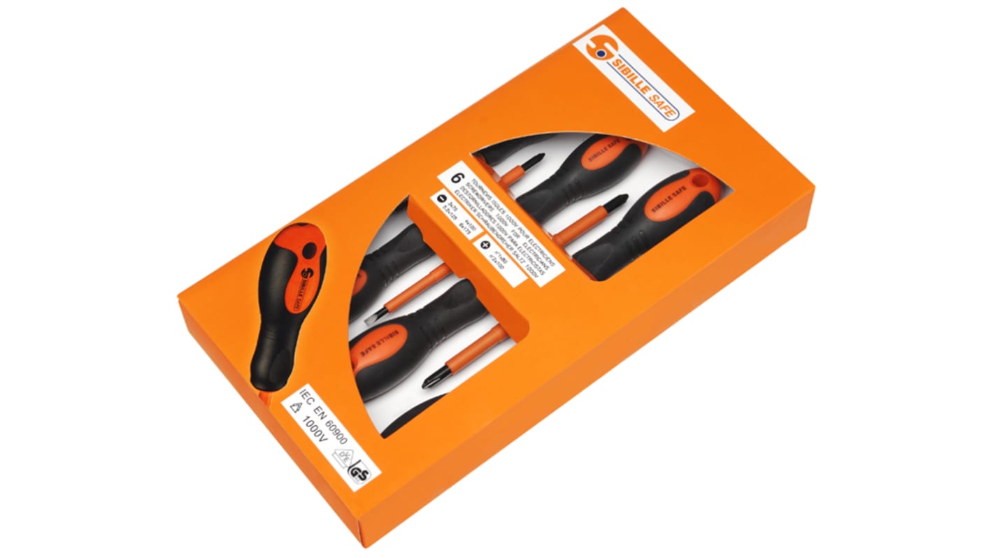 Sibille Phillips, Slotted Screwdriver Set, 6-Piece