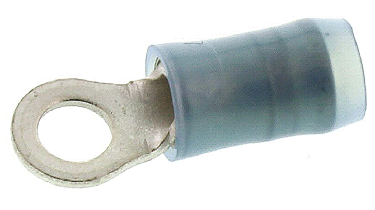 TE Connectivity, PIDG Insulated Ring Terminal, M3.5 Stud Size, 1mm² to 2.6mm² Wire Size, Blue