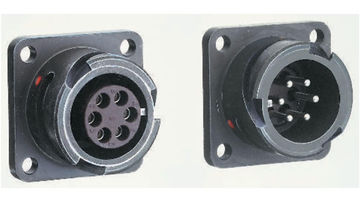 Amphenol Limited, 97B Wall Mount MIL Spec Circular Connector Receptacle, Socket Contacts, Bayonet Coupling, MIL-DTL-5015