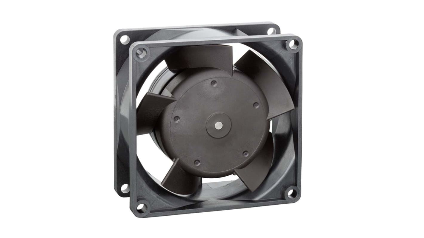 ebm-papst 8300 Series Axial Fan, 24 V dc, DC Operation, 80m³/h, 6W, 250mA Max, IP20, 80 x 80 x 32mm