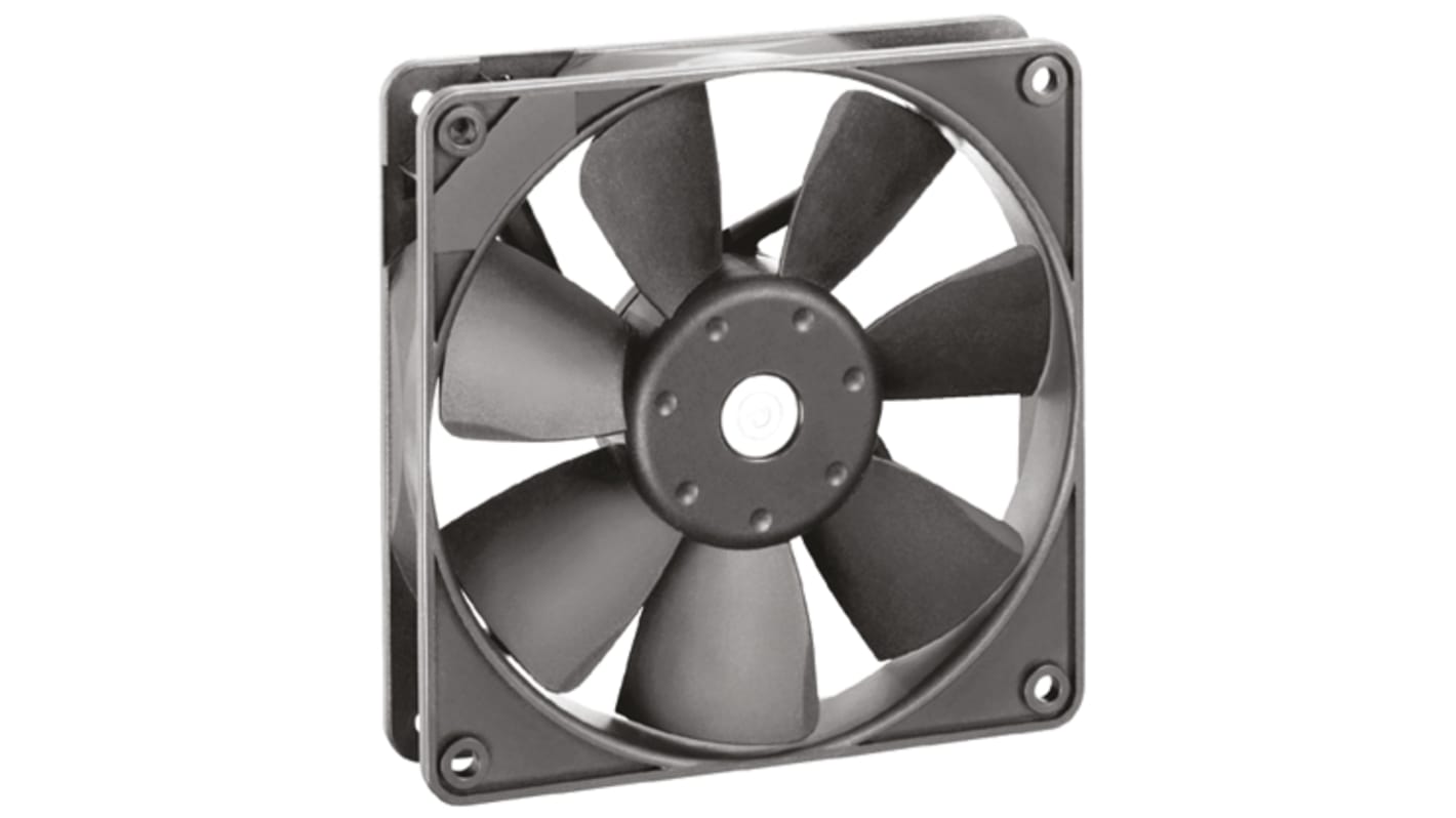 Ventilador Axial ebm-papst 4400 F de 119 x 119 x 25mm, 12 V dc, 5.3W, 2900rpm, caudal 170m³/h, 43dB, salida Tacómetro