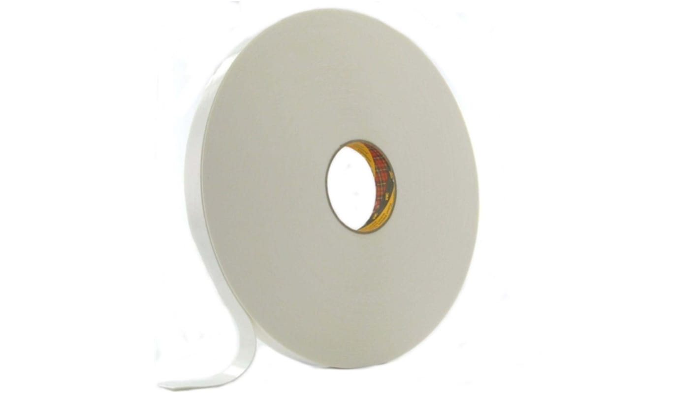 Nastro Biadesivo in Schiuma acrilica 3M 4430P, 25mm x 66m x 0.88mm, Bianco, 20 N/cm