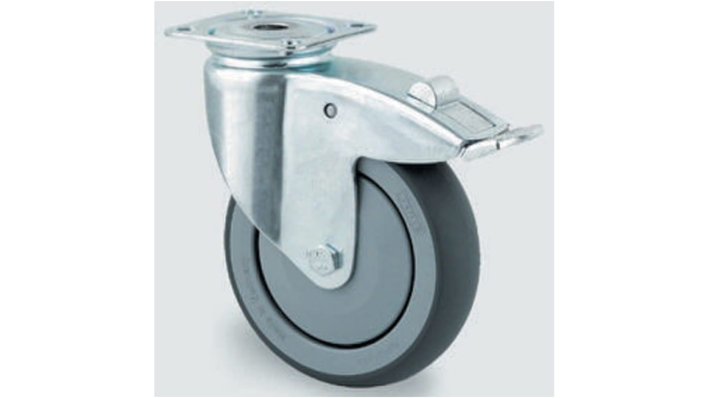 Tente Braked Swivel Castor Wheel, 100kg Capacity, 100mm Wheel