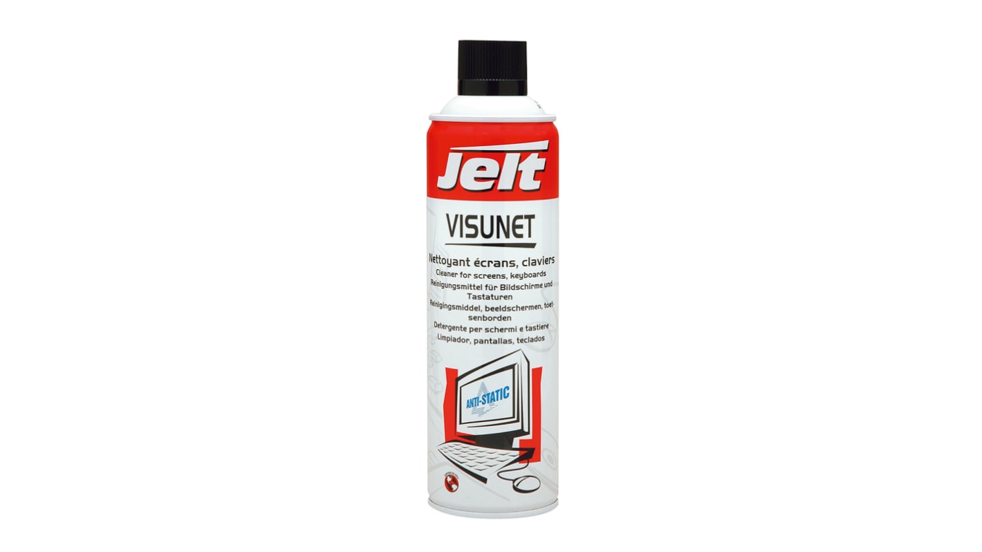 Nettoyant multi usage mousse Jelt VISUNET, Aérosol 650 ml, Claviers, moniteurs, écran, téléviseurs