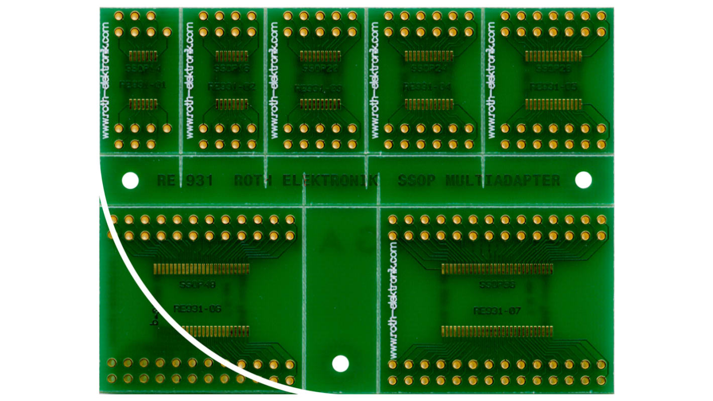 RE931, Dobbeltsidet Udvidelseskort Multi Adapter Board FR4, 81.6 x 61.34 x 1.5mm