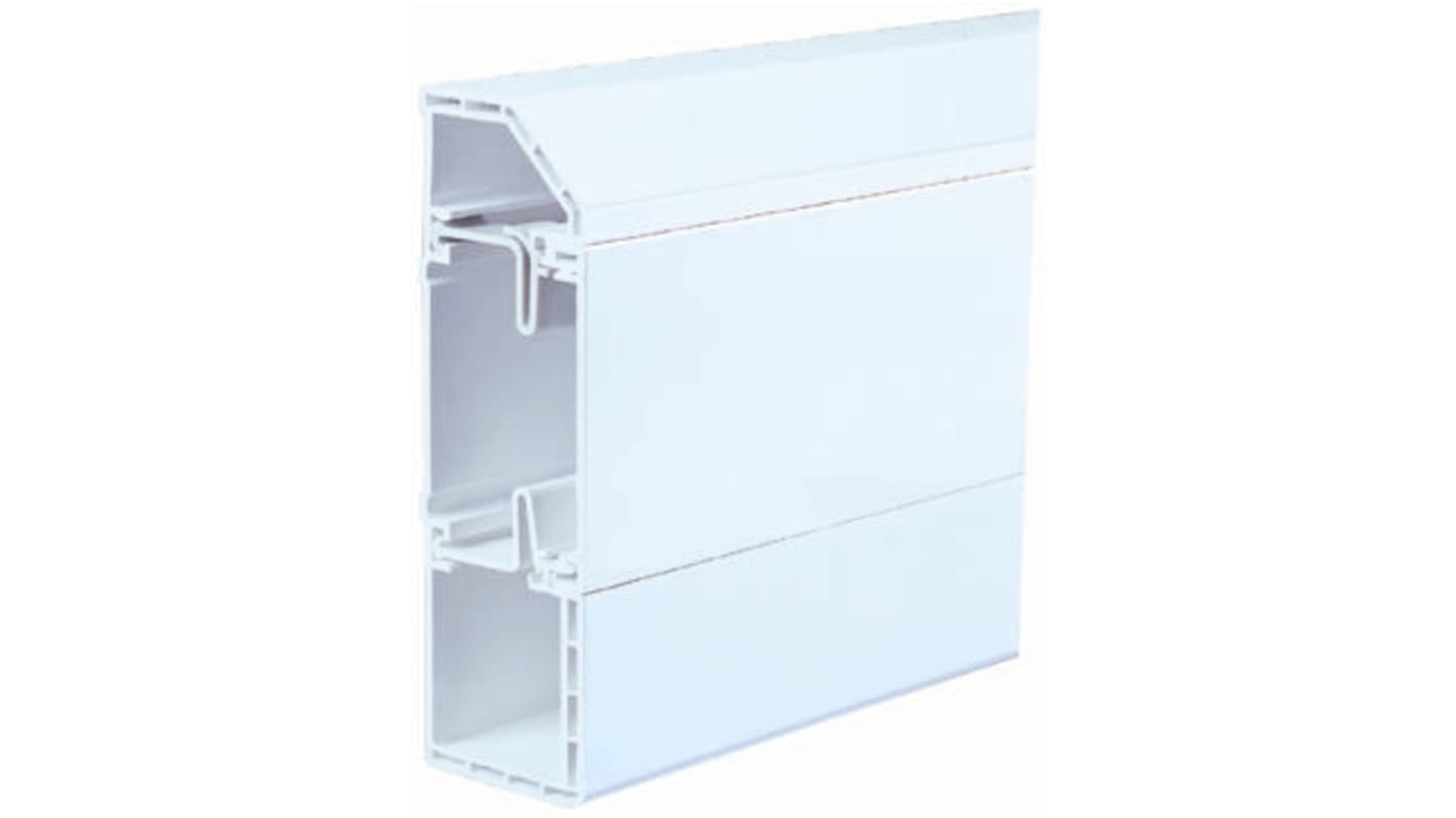 Schneider Electric White Skirting Trunking, L3m, uPVC