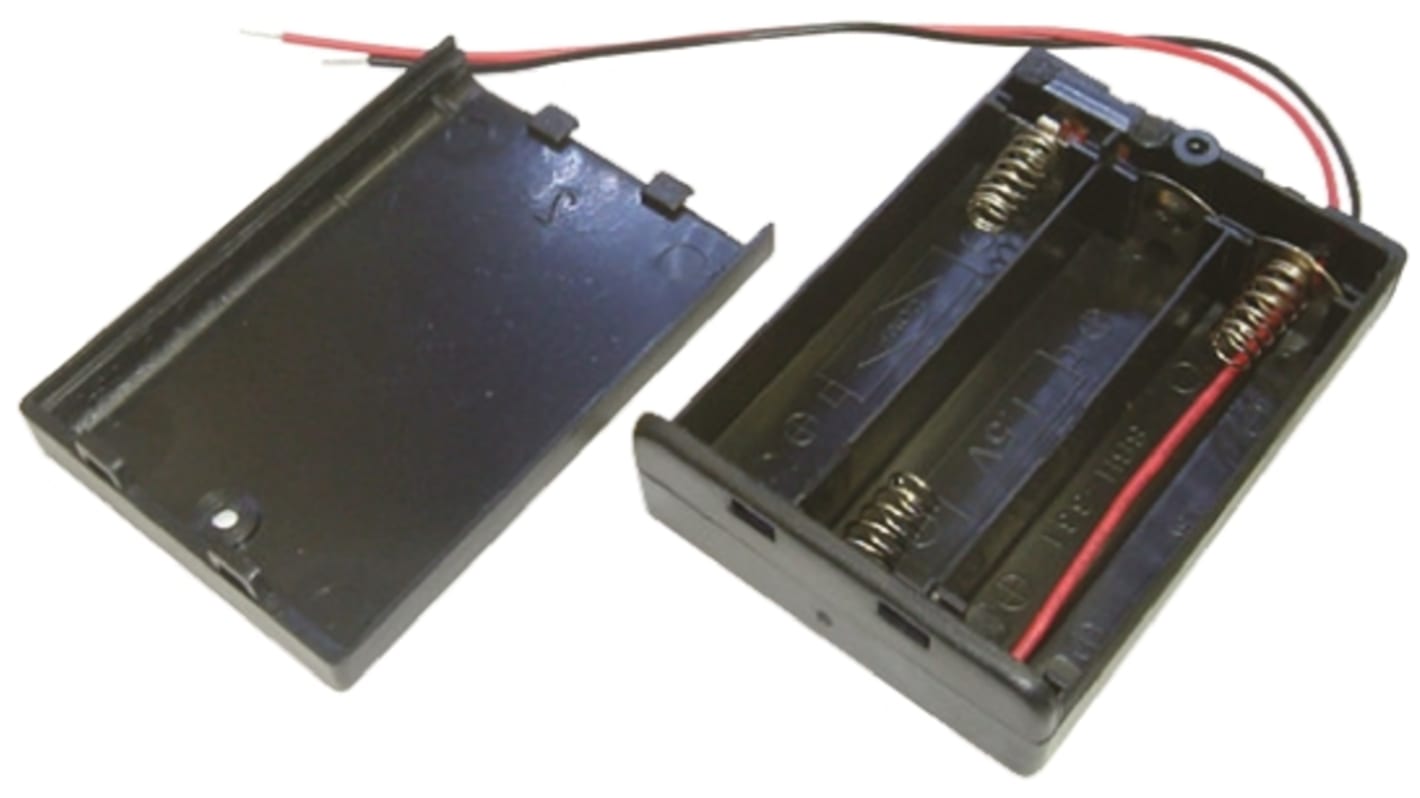 SBH331AS Aiko Denshi AA Battery Holder, Coil Spring Contact RS