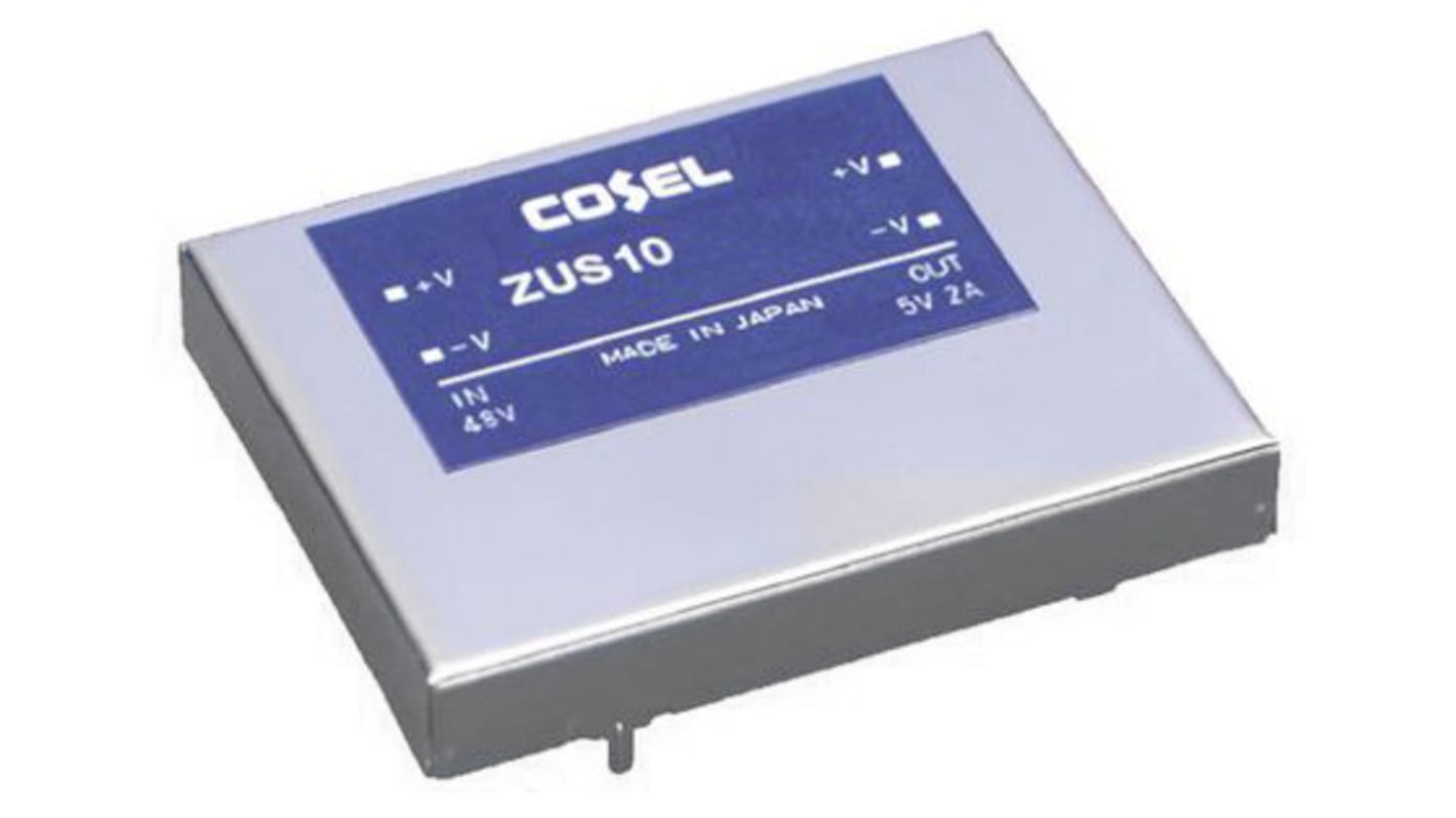 Cosel DC-DC Converter, 5V dc/ 2A Output, 18 → 36 V dc Input, 10W, Through Hole, +71°C Max Temp -20°C Min Temp