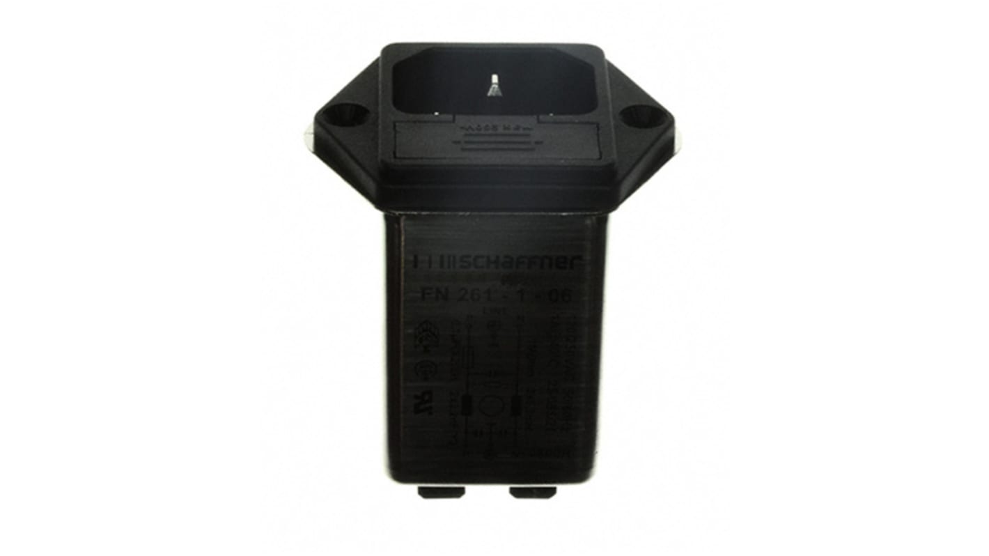 Filtro EMC Schaffner FN261-4-06, Ingresso 4A 250Vac, Montaggio A Pannello Con Faston