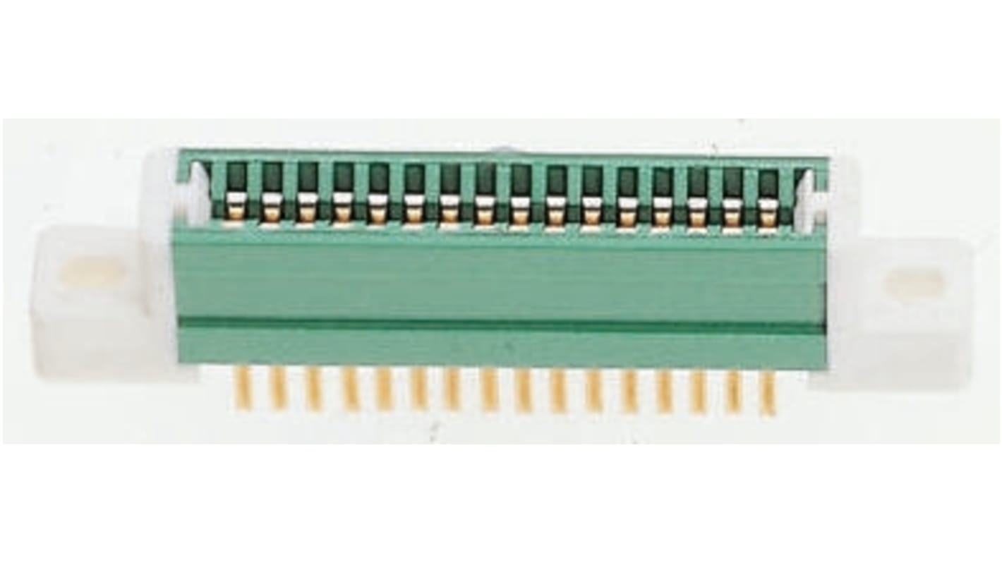 Cinch Edge Connector, 40-Contacts, 2.54mm Pitch, 1-Row, Solder Termination