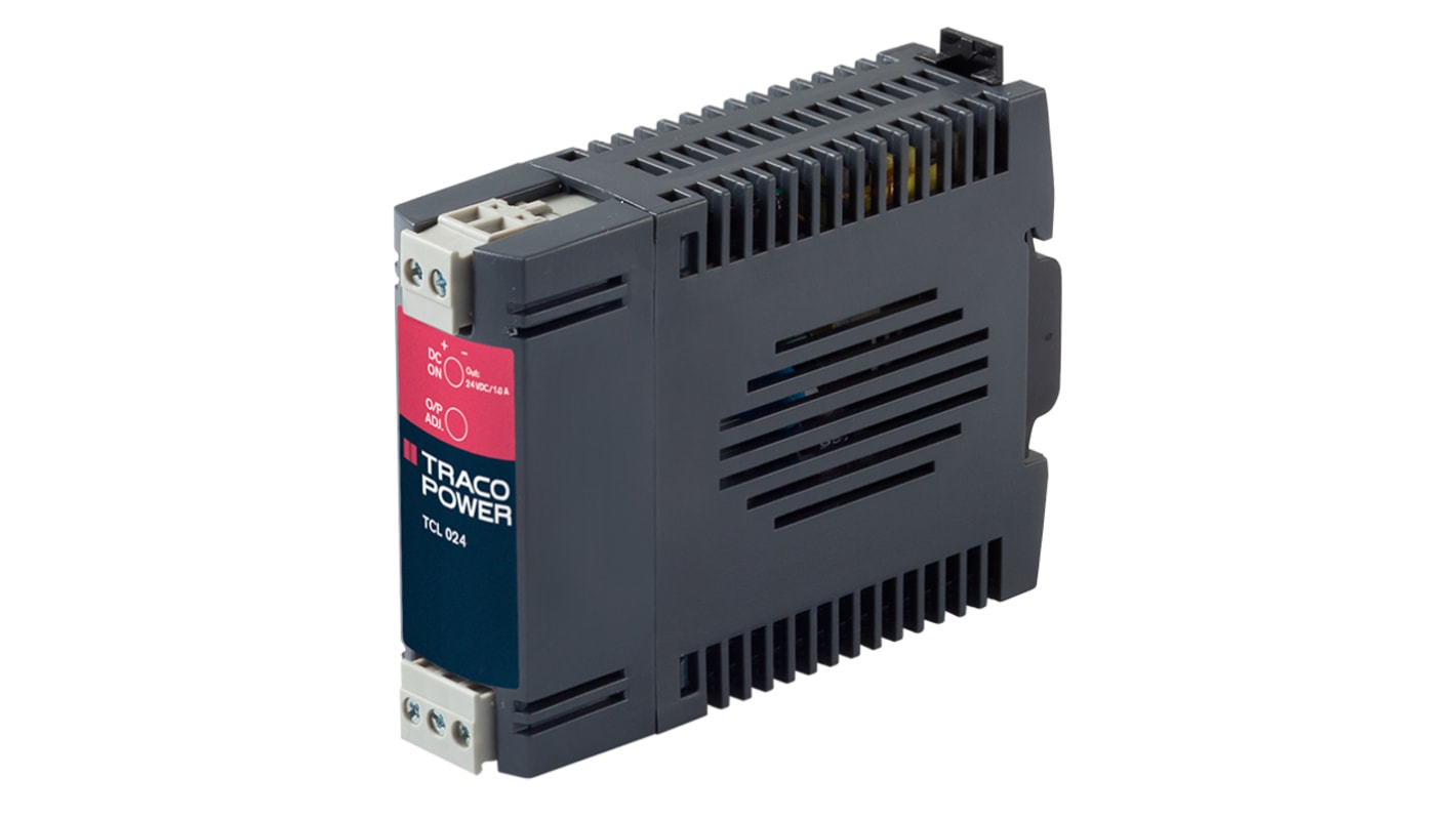 TRACOPOWER TCL Switch-mode DIN-skinnemonteret strømforsyning, 24W 24V dc