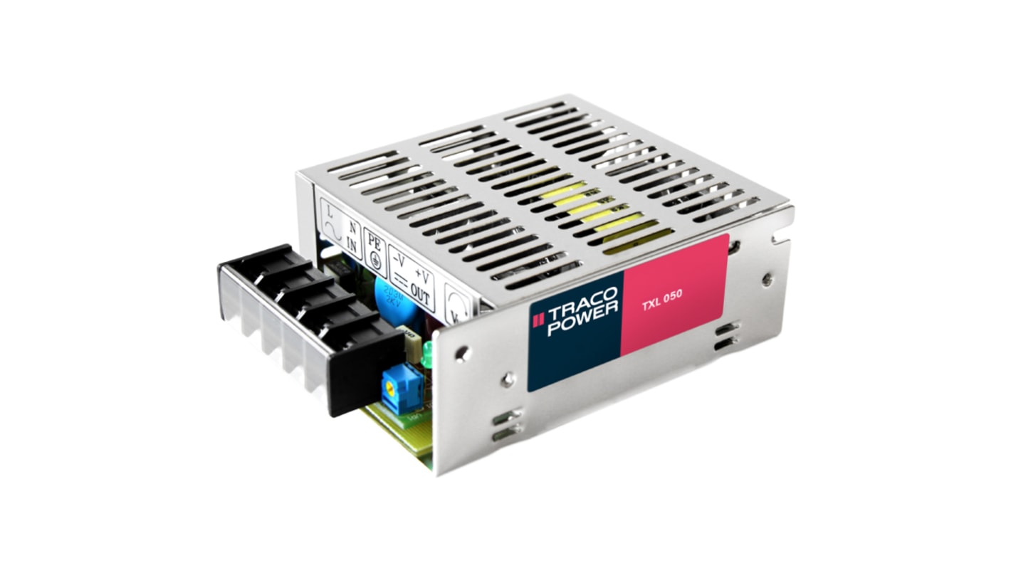 Fuente de alimentación conmutada TRACOPOWER serie TXL 050/060, 12V dc, 5A, 60W, 1 salida, , Montaje en panel