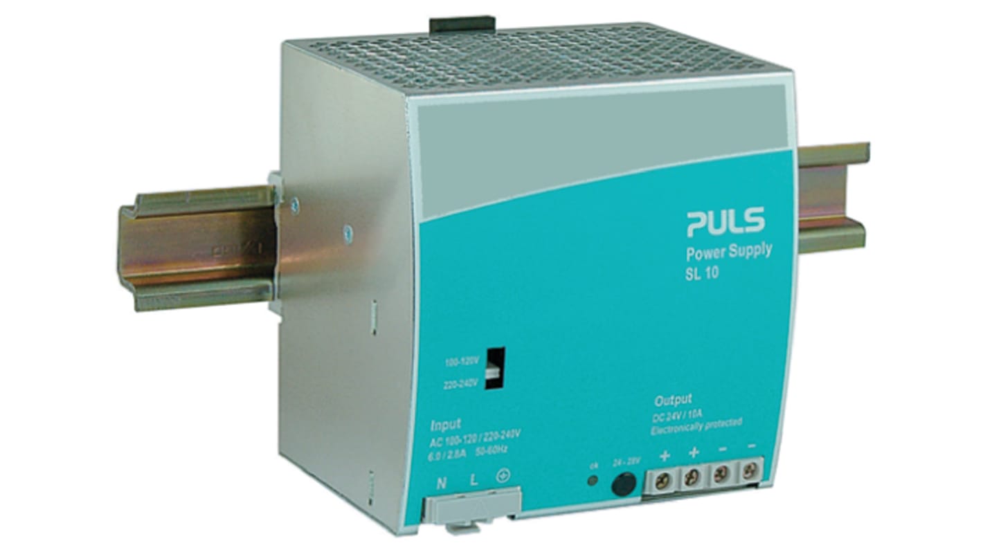 PULS Switch Mode DIN Rail Panel Mount Power Supply, 4.3 → 5A Output, 240W