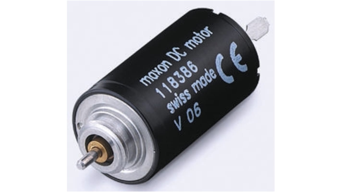 Maxon Brushed DC Motor, 0.75 W, 6 V dc, 0.784 mNm, 13000 rpm, 1mm Shaft Diameter