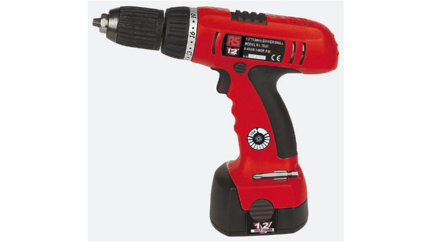 RS PRO Quick Change 12V Cordless Drill Driver, Type G - British 3-Pin