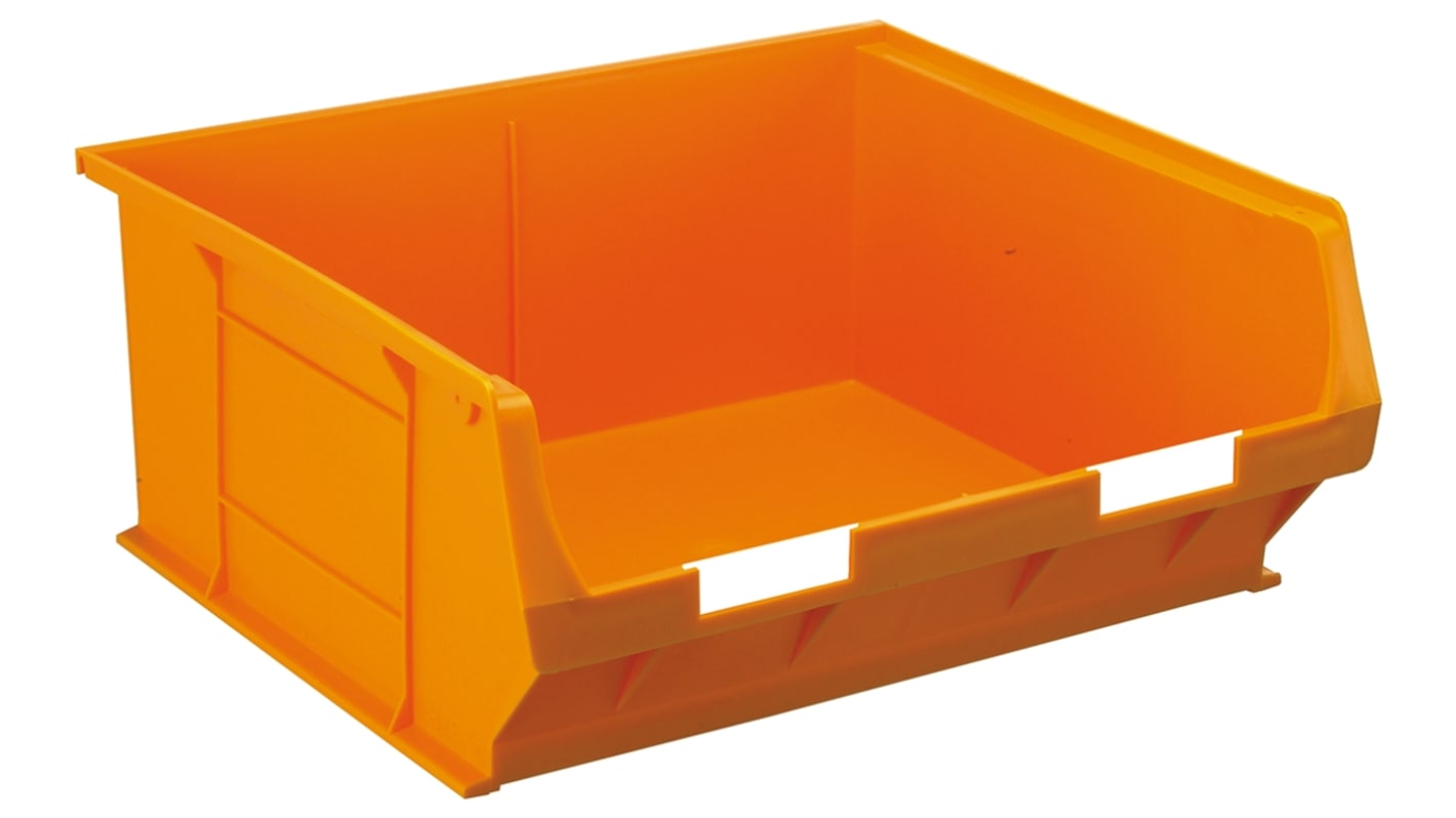 RS PRO PP Storage Bin, 180mm x 419mm, Orange