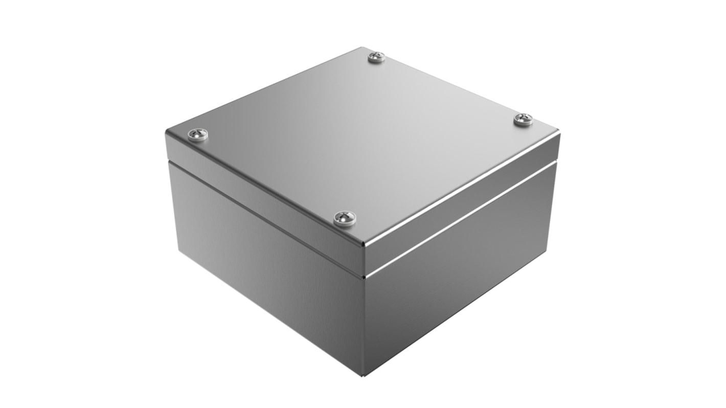 fali doboz IP66, Rozsdamentes acél, Festetlen, 150 x 150 x 81mm Stainless Steel Enclosures sorozat