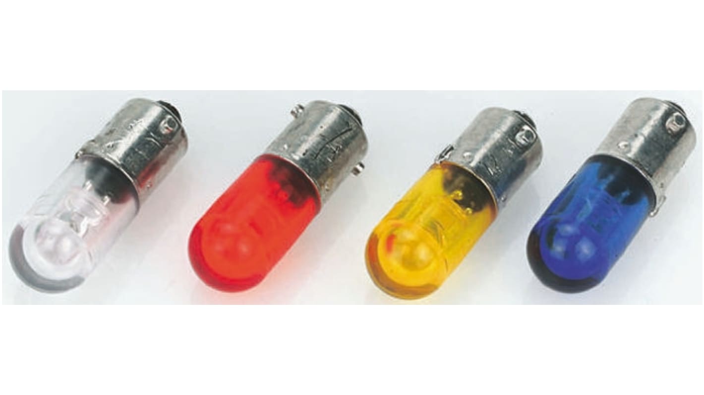 Dialight Red LED Indicator Lamp, 14V dc, BA9s Base, 10mm Diameter, 1050mcd