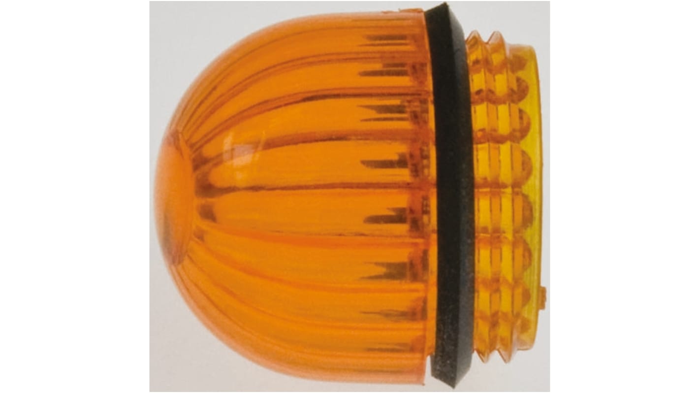 Panel Mount Indicator Lens Domed Style, Amber, 15.86mm diameter , 15.86mm Long