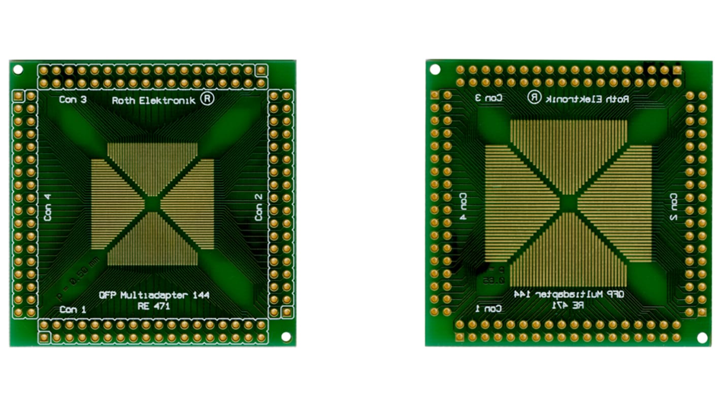 Roth Elektronik Double Sided Matrix Board FR4 1mm Holes, 2.54 x 2.54mm Pitch, 57.2 x 57.2 x 1.5mm