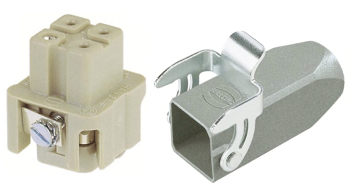 HARTING Surface Kit, 3 + PE Way, 10A, Female, Han A, 230 → 400 V