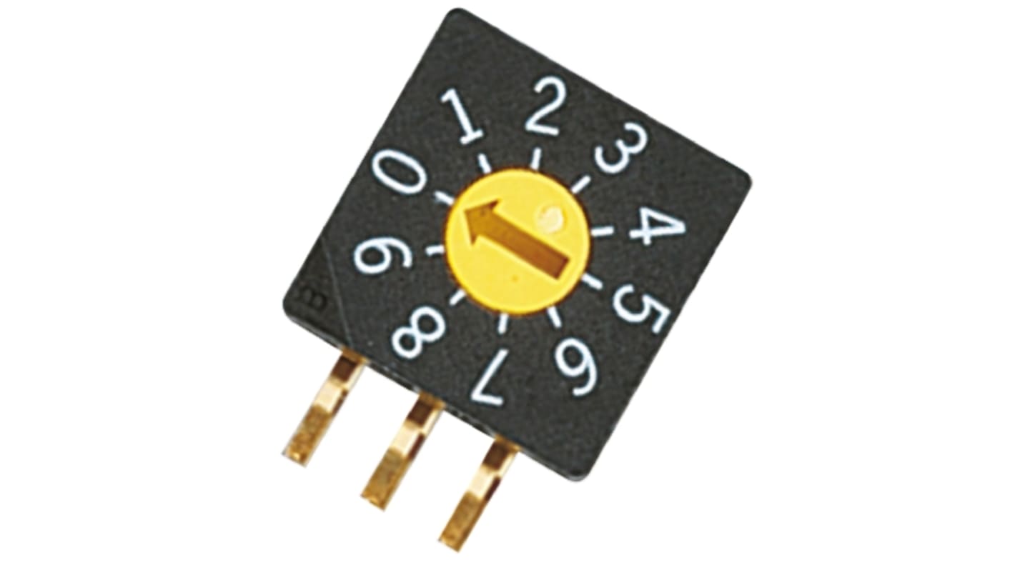 Copal Electronics 10 Way PCB DIP Switch, Rotary Flush Actuator