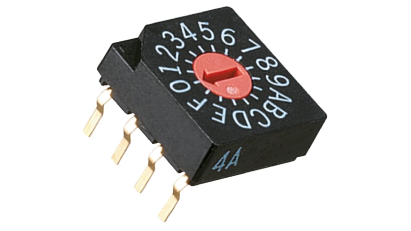 Nidec Components 16 Way PCB DIP Switch, Rotary Flush Actuator