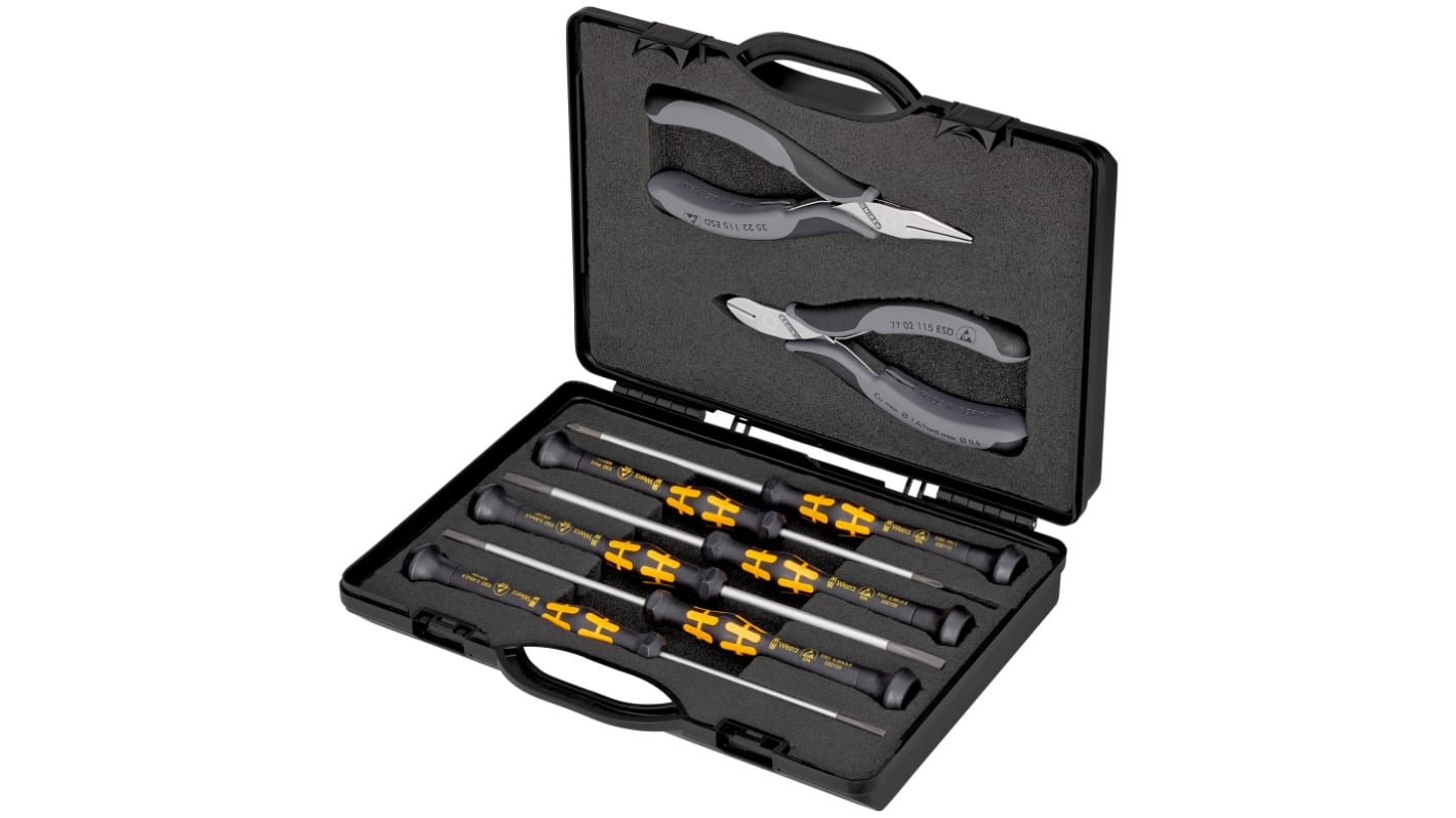 Knipex 8 Piece Electronics Tool Case with Case