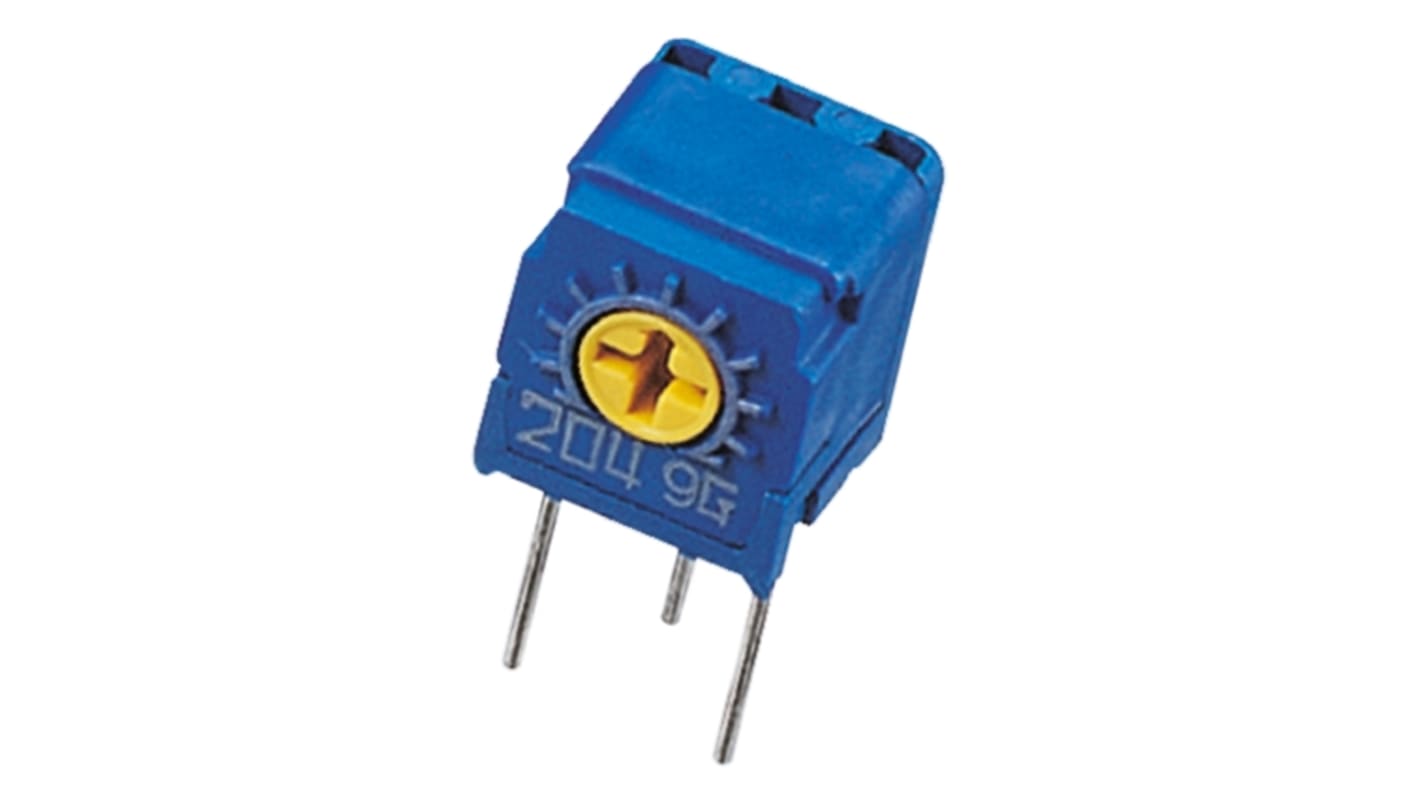 Copal CT-6 1-Gang THT Trimmer-Potentiometer, Seitliche Einstellung, 500kΩ, ±10%, 0.5W, Pin, L. 7mm