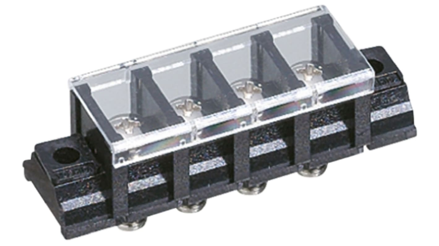 TS124E Yoshida Electric Industry Barrier Strip, 11mm Pitch, 15A, 250 V, Screw Down