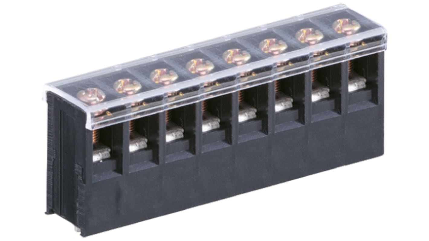 Yoshida Electric Industry PBX Series PCB Terminal Block, 8-Contact, 7.62mm Pitch, Through Hole Mount, 1-Row, Solder