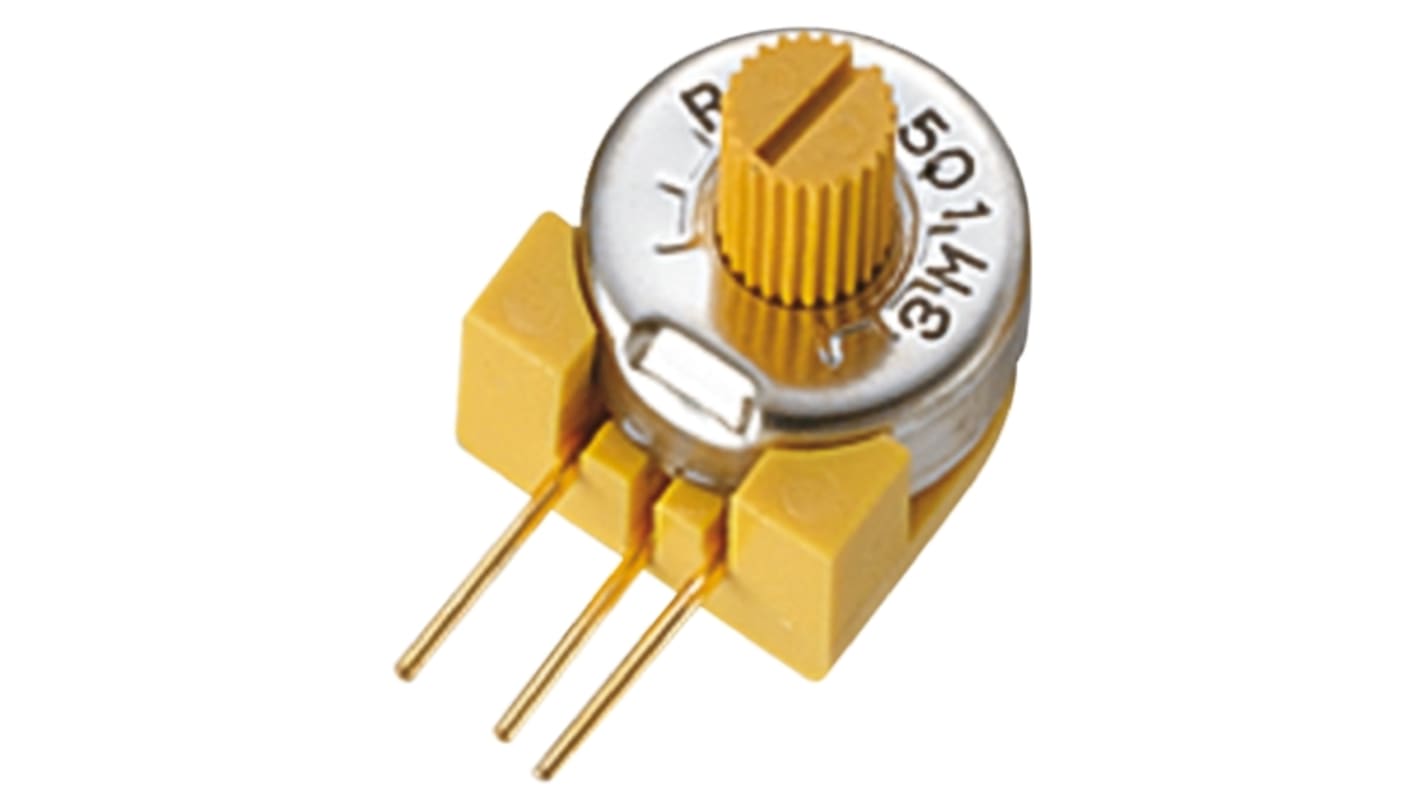 Nidec Components RJ-13 1-Gang THT Trimmer-Potentiometer, Seitliche Einstellung, 10kΩ, ±10%, 0.75W, Pin, L. 12.5mm