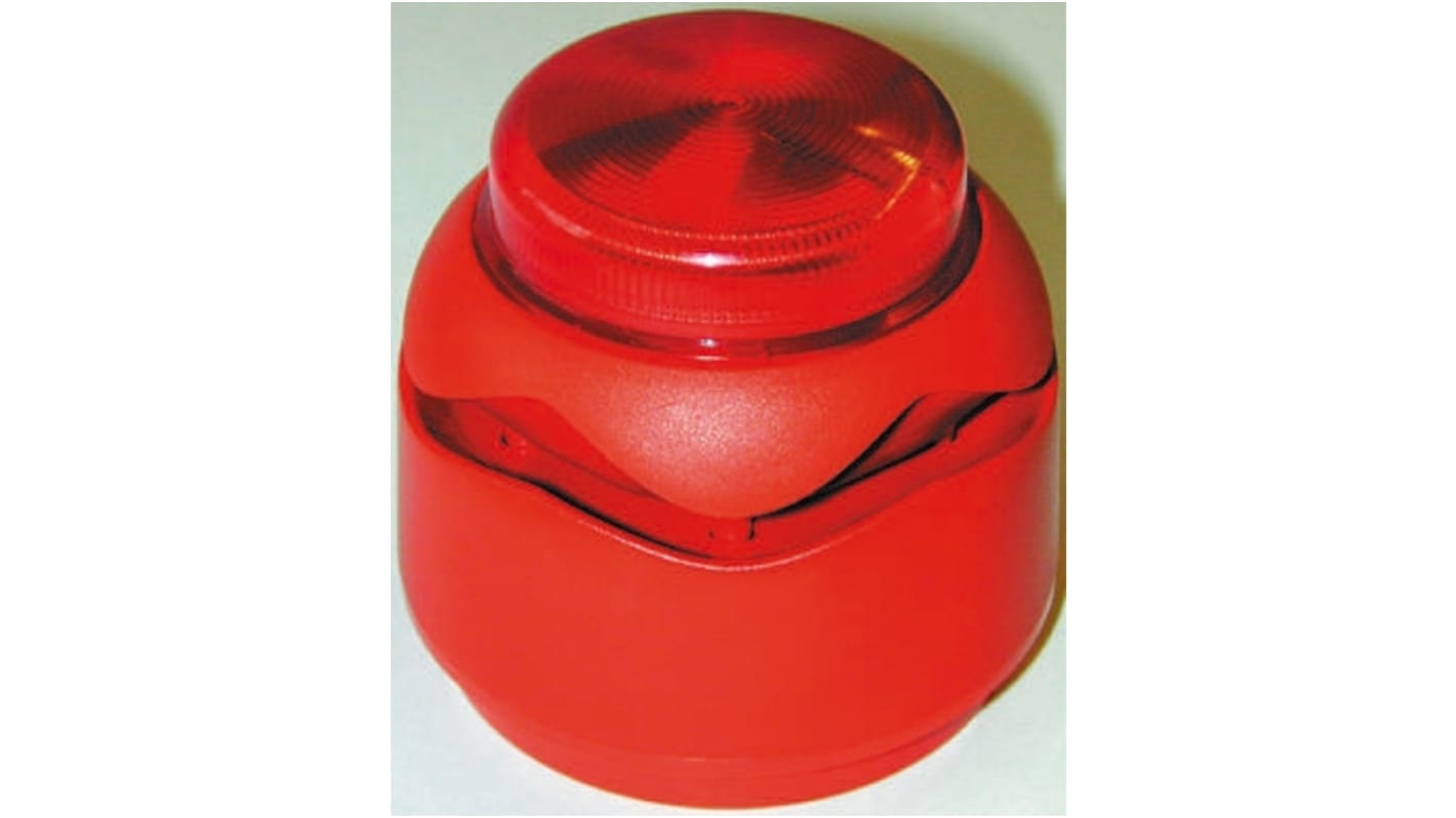 Hosiden Besson Flashtone Series Red Beacon, 12 V dc, 24 V dc, Surface Mount, 112dB at 1 Metre