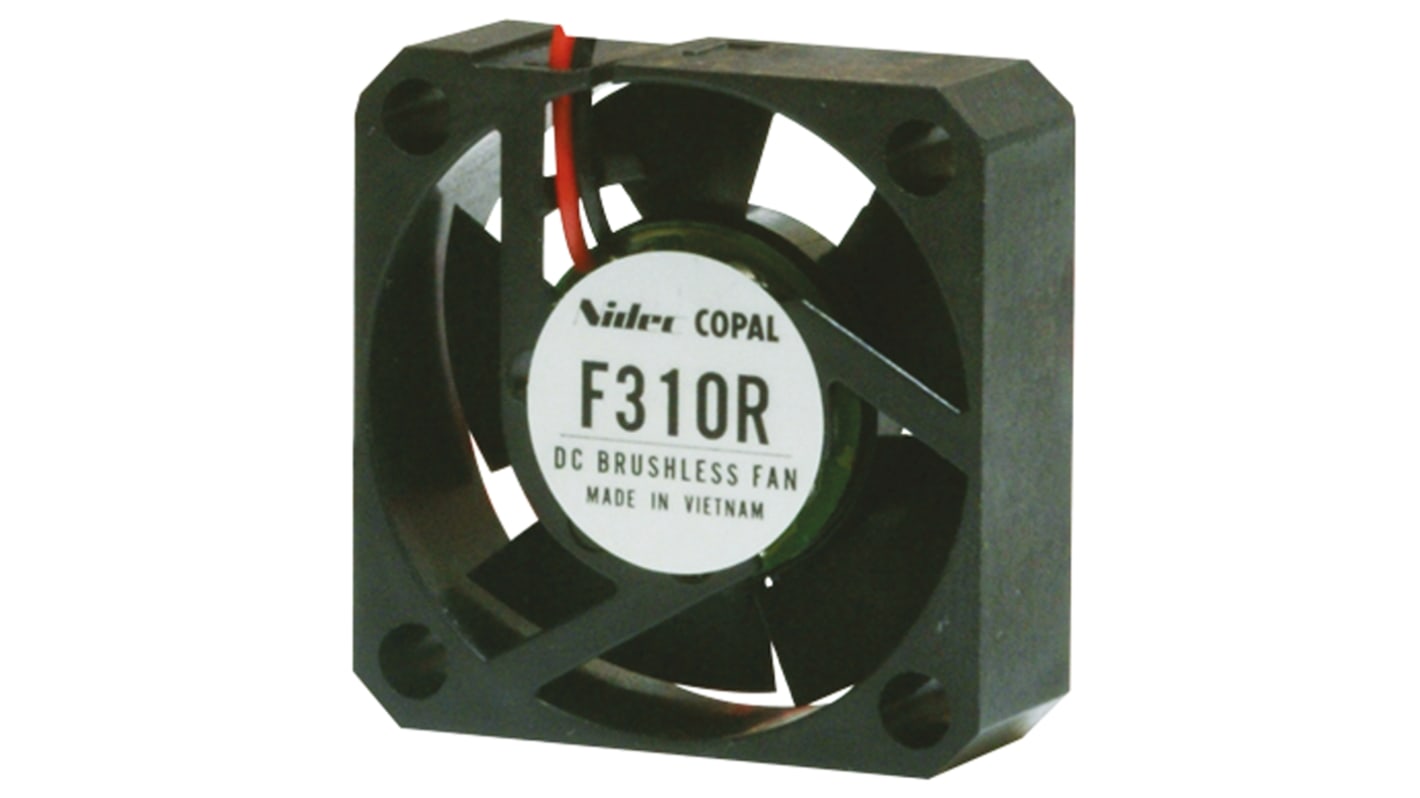 Nidec Components Axial Fan, 12 V dc, DC Operation, 5.4m³/h, 600mW, 50mA Max, 30 x 30 x 10mm