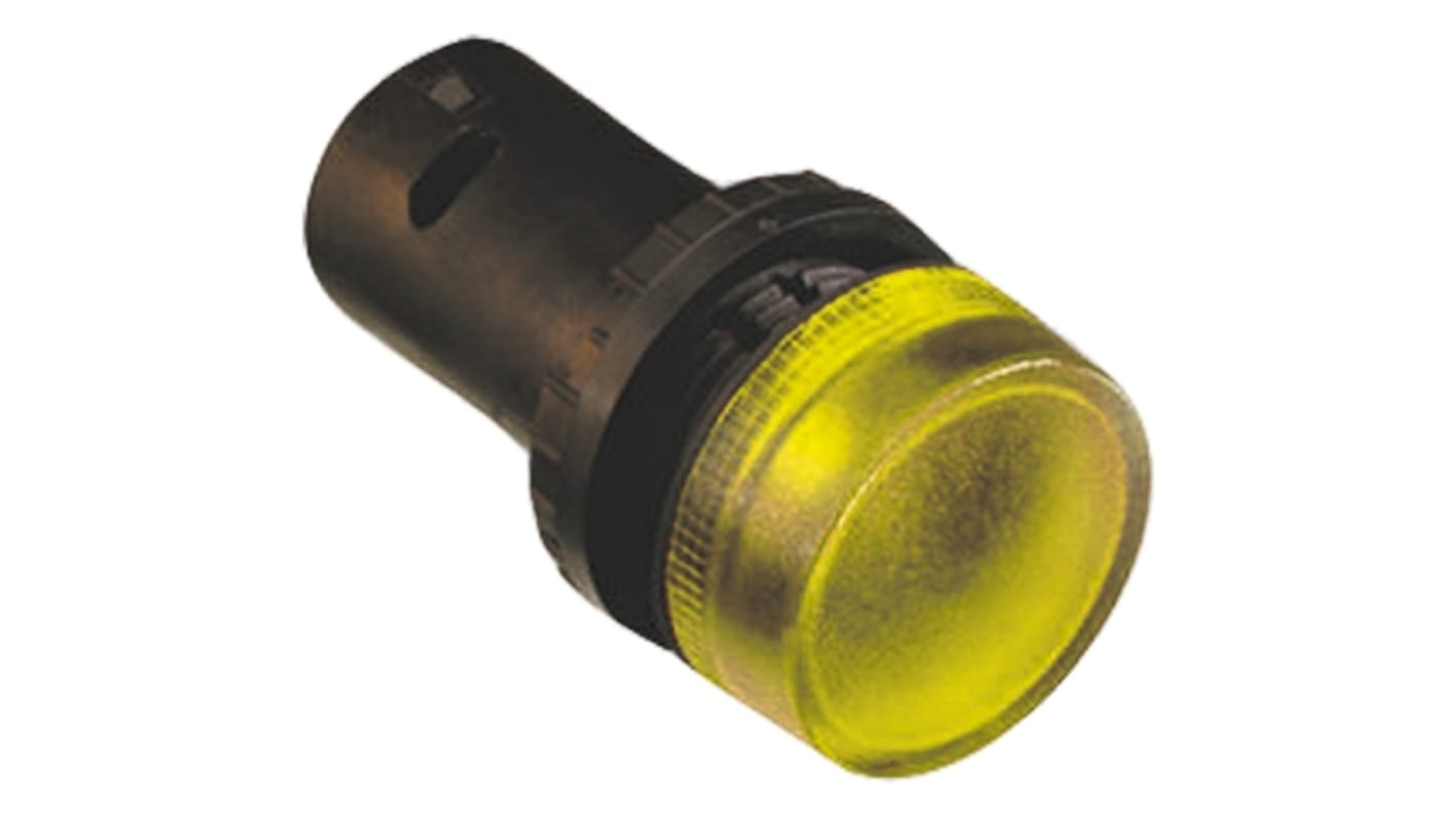 ABB, ABB Compact, Panel Mount Yellow LED Indicator, 22mm Cutout, IP69K, Round, 230V