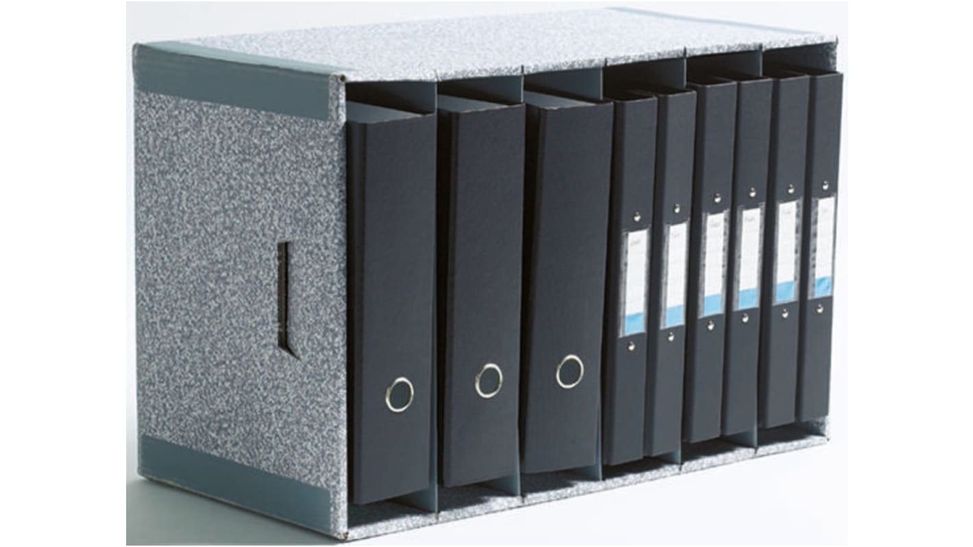 01880 Fellowes Grey/White 6 Compartment A4, Foolscap Archive Box