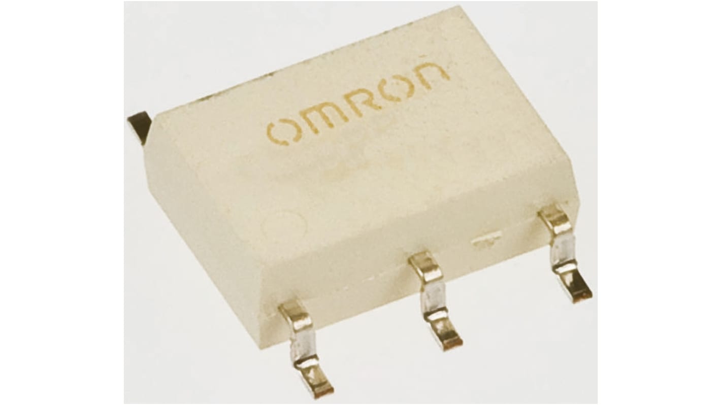 Relé de estado sólido Omron G3VM, contactos SPST, carga 0 → 60V ac, 0,4 A máx., montaje en PCB