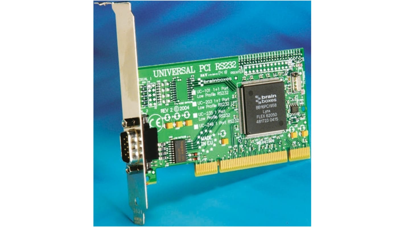 Brainboxes PCI Serielt kort Seriel, 1 Port, RS232, 115.2kbit/s