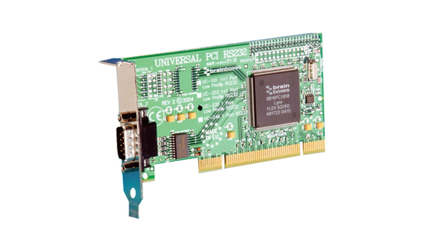 Scheda seriale PCI Seriale porte 1 Brainboxes,RS232, 115.2kbit/s