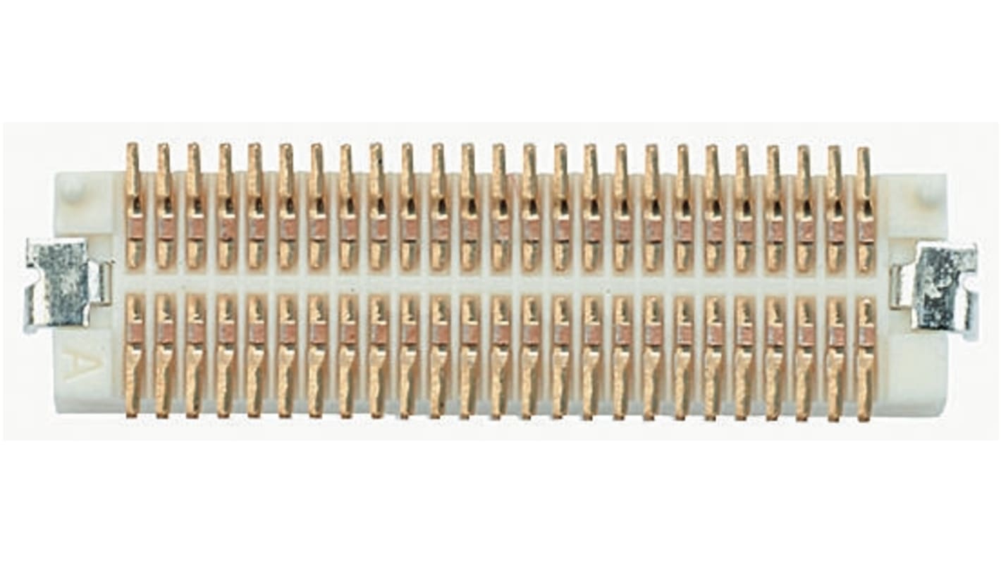 Hirose DF12 Series Straight Surface Mount PCB Socket, 40-Contact, 2-Row, 0.5mm Pitch, Solder Termination
