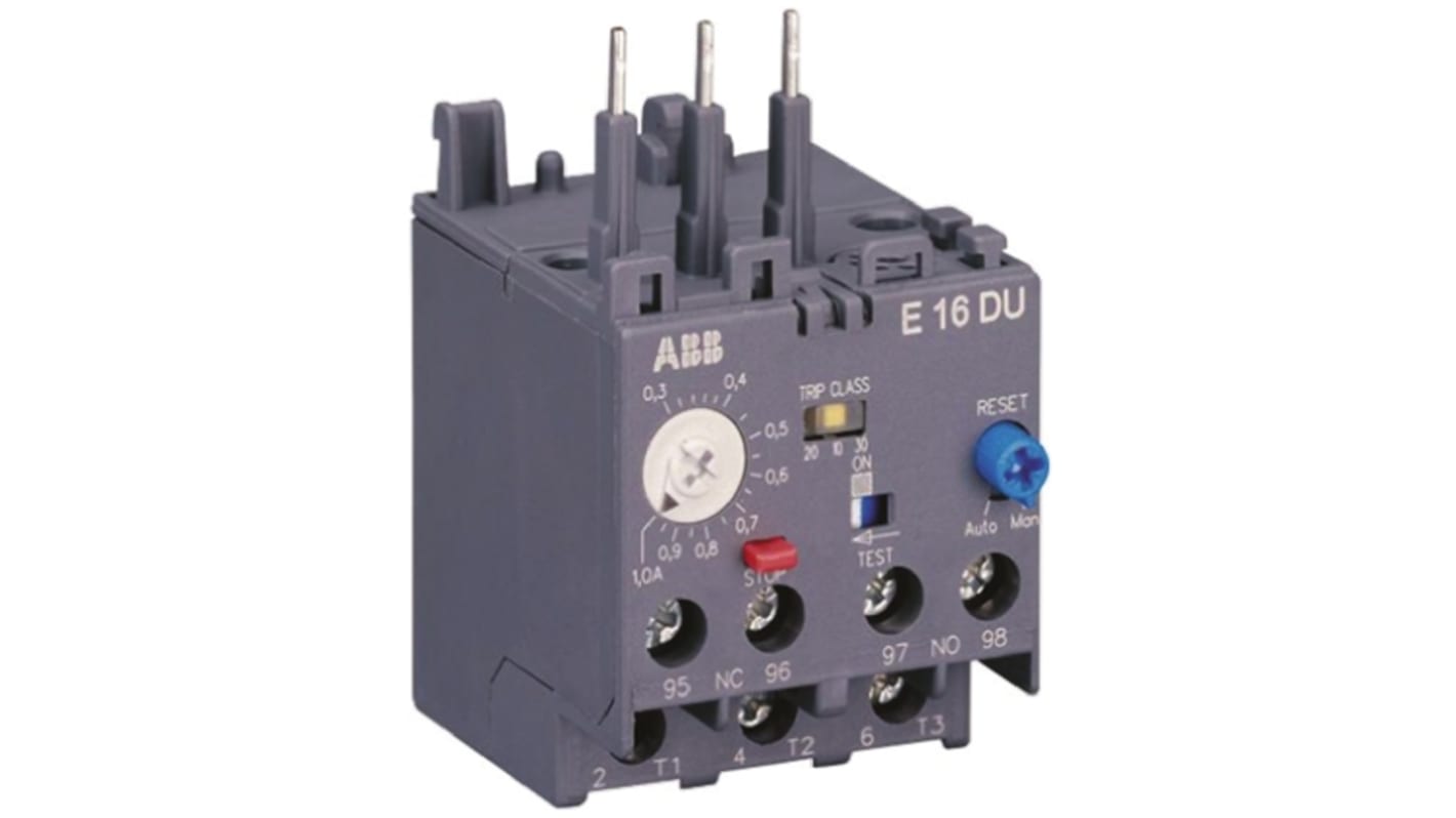 ABB TA42 Overload Relay 1NO/1NC, 0.3 → 1 A F.L.C, 1 A Contact Rating, 3P, AF Range