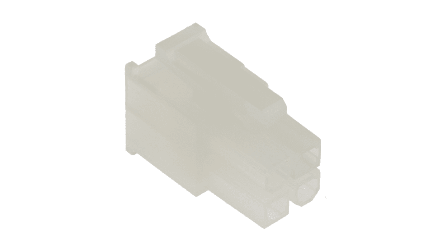 Carcasa de conector Molex 39-01-2040, Serie Mini-Fit Jr, paso: 4.2mm, 4 contactos, 2 filas, Recto, Hembra, Montaje de