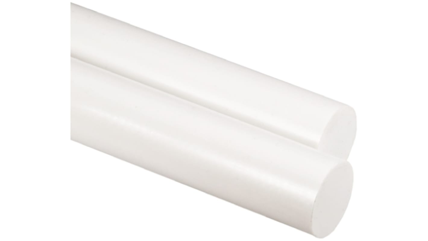 RS PRO Opaque Polyester PET Rod, 1m x 30mm Diameter