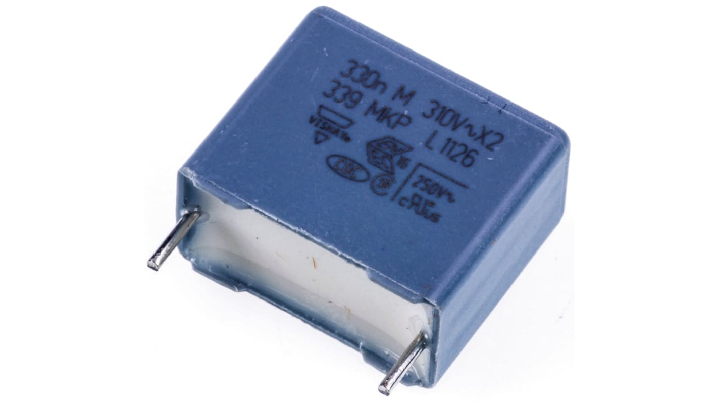 Vishay MKP 339 Polypropylene Film Capacitor, 310V ac, ±20%, 330nF, Through Hole