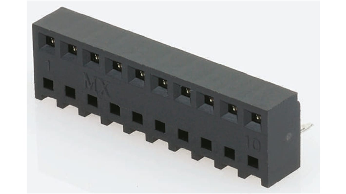 Molex 基板接続用ソケット 3 極 2.54mm 1 列 スルーホール実装